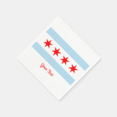 Flagge von Chicago, Illinois Paper Napkins Serviette (Ecke)