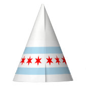 Flagge von Chicago, Illinois-Party-Hut Partyhütchen (Rückseite)