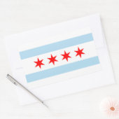 Flagge von Chicago, Illinois-rechteckiger Aufklebe Rechteckiger Aufkleber (Umschlag)