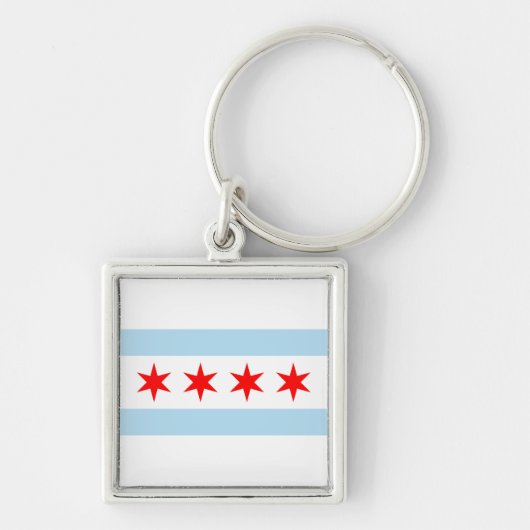 Flagge von Chicago, Illinois-Schlüsselanhänger Schlüsselanhänger (Vorne)