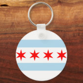 Flagge von Chicago, Illinois-Schlüsselanhänger Schlüsselanhänger (Vorderseite)
