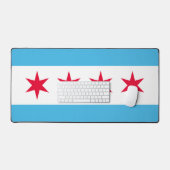 Flagge von Chicago, Illinois Schreibtischunterlage (Tastatur & Maus)