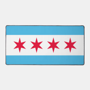 Flagge von Chicago, Illinois Schreibtischunterlage