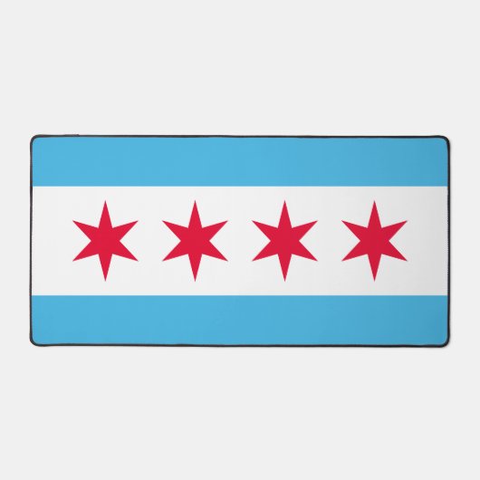 Flagge von Chicago, Illinois Schreibtischunterlage (Vorderseite)