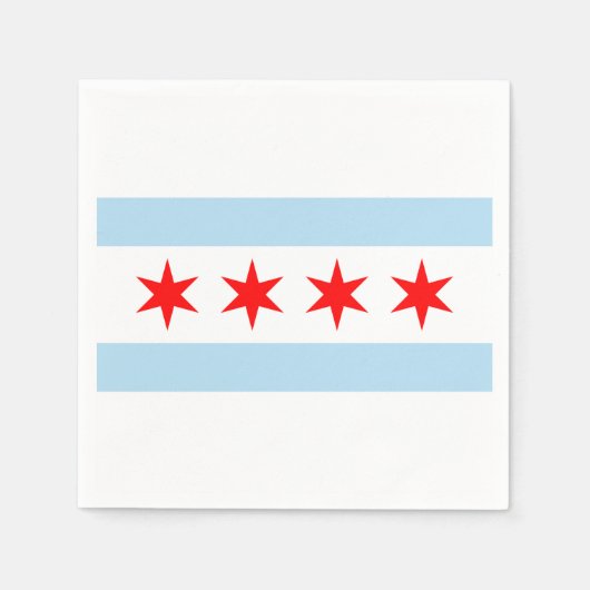 Flagge von Chicago, Illinois Serviette (Vorderseite)