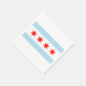 Flagge von Chicago, Illinois Serviette (Ecke)
