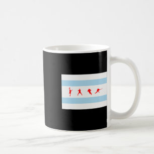 Flagge von Chicago Illinois Skizze Verkauf Fußball Kaffeetasse