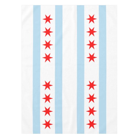 Flagge von Chicago, Illinois Tablecloth Tischdecke (Vorderseite)