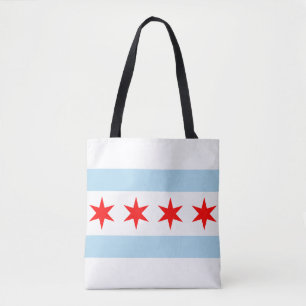 Flagge von Chicago, Illinois Tote Bag Tasche