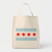 Flagge von Chicago, Illinois Tragetasche (Vorne)