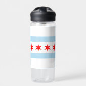 Flagge von Chicago, Illinois Trinkflasche (Vorderseite)