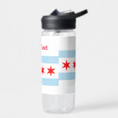 Flagge von Chicago, Illinois Trinkflasche (Links)