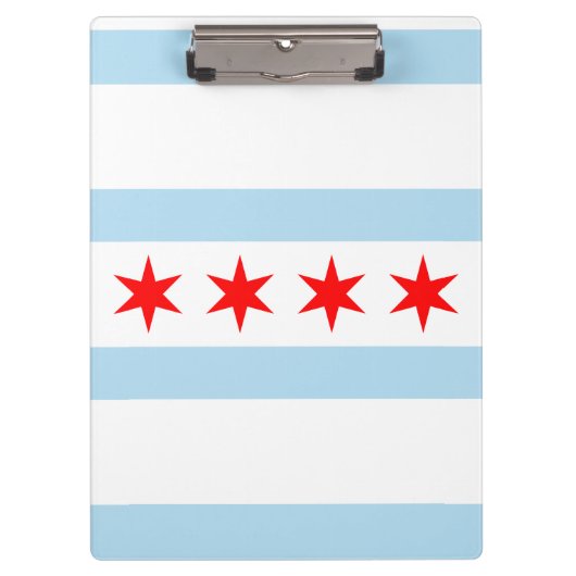 Flagge von Chicago, Illinois-Zwischenablage Klemmbrett (Vorderseite)
