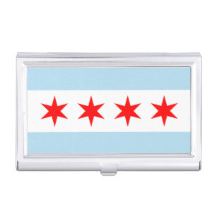 Flagge von Chicago, Inhaber der Illinois-Visitenka Visitenkarten Dose