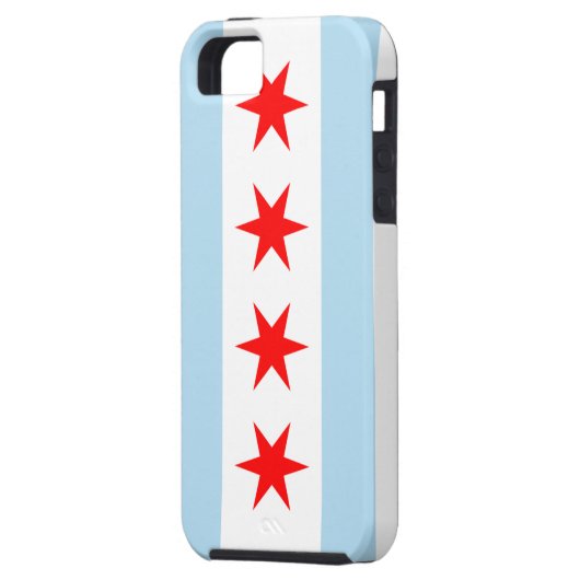 Flagge von Chicago iPhone 5 Case-Mate Tough™ Hülle (Rückseite Links)