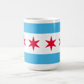 Flagge von Chicago Kaffeetasse (Mittel)