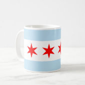 Flagge von Chicago Kaffeetasse (Vorderseite Links)
