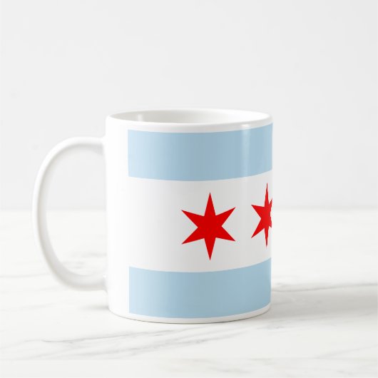 Flagge von Chicago Kaffeetasse (Links)