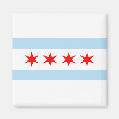 Flagge von Chicago Magnet (Vorne)