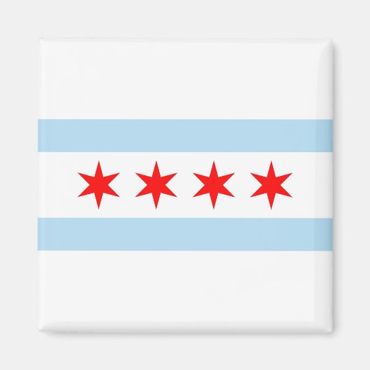 Flagge von Chicago Magnet (Vorne)