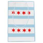 Flagge von Chicago Mittlere Geschenktüte (Vorderseite)