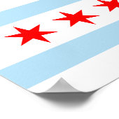 Flagge von Chicago Poster (Ecke)