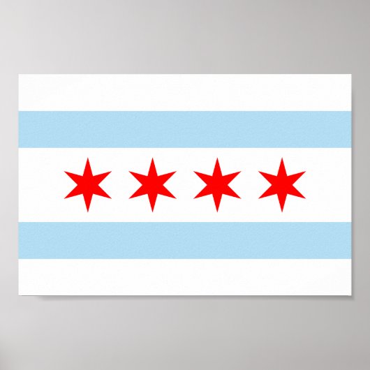 Flagge von Chicago Poster (Vorne)