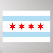 Flagge von Chicago Poster (Vorne)
