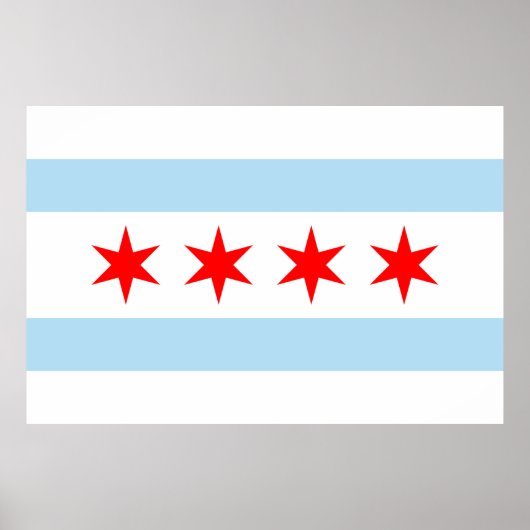 Flagge von Chicago Poster (Vorne)