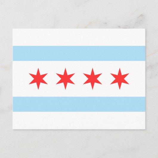 Flagge von Chicago Postkarte (Vorderseite)