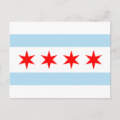 Flagge von Chicago Postkarten (Vorderseite)