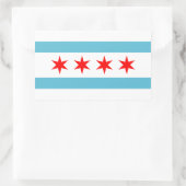 Flagge von Chicago Rechteckiger Aufkleber (Tasche)