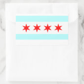 Flagge von Chicago Rechteckiger Aufkleber (Tasche)