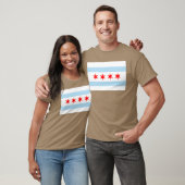 Flagge von Chicago retro T-Shirt (Unisex)