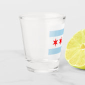 Flagge von Chicago Schnapsglas (Links)
