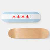 Flagge von Chicago-Skateboard Skateboard (Horizontal)