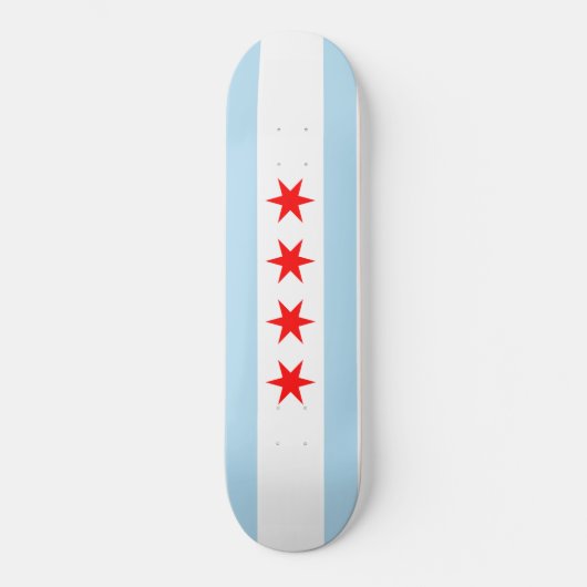 Flagge von Chicago-Skateboard Skateboard (Vorderseite)