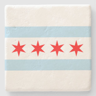 Flagge von Chicago Steinuntersetzer