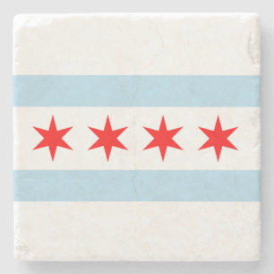Flagge von Chicago Steinuntersetzer