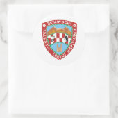 Flagge von Chihuahua Runder Aufkleber (Tasche)