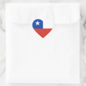 Flagge von Chile Aufkleber (Herz) (Tasche)