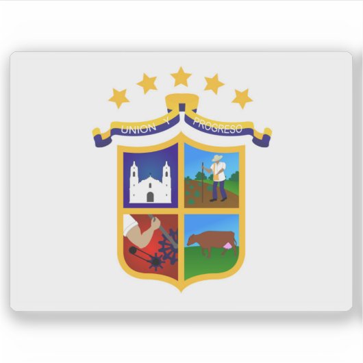 Flagge von Chitré, Panama Aufkleber (Vorderseite)