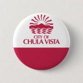 Flagge von Chula Vista, Kalifornien Button (Vorderseite)