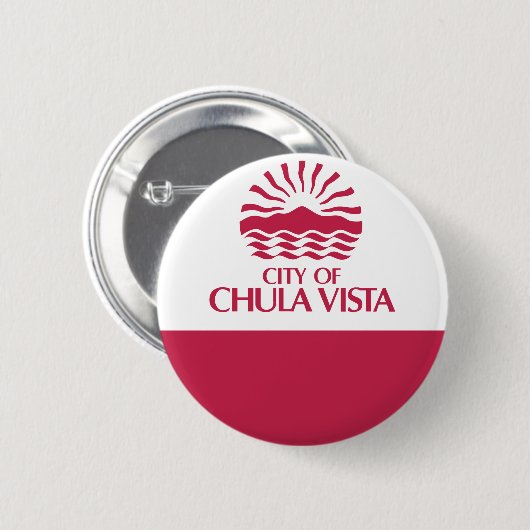 Flagge von Chula Vista, Kalifornien Button (Vorne & Hinten)