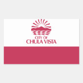 Flagge von Chula Vista, Kalifornien Rechteckiger Aufkleber (Vorderseite)