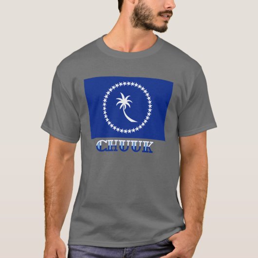Flagge von Chuuk, mit Namen T-Shirt (Vorderseite)