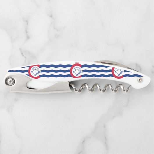 Flagge von Cincinnati, Korkenzieher von Ohio (Vorderseite)