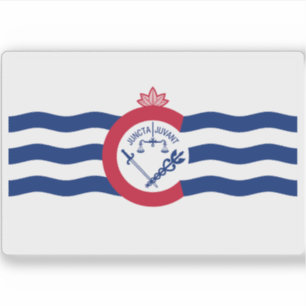 Flagge von Cincinnati, Ohio Aufkleber