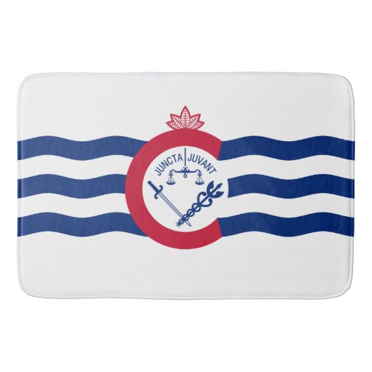 Flagge von Cincinnati (Ohio) Badematte (Vorderseite)