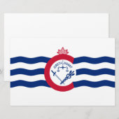Flagge von Cincinnati (Ohio) Briefpapier (Vorne/Hinten)